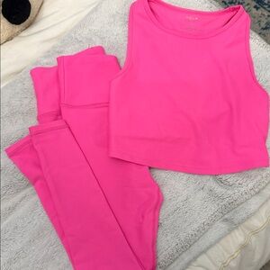 Aqua Bright Pink Athletic Top